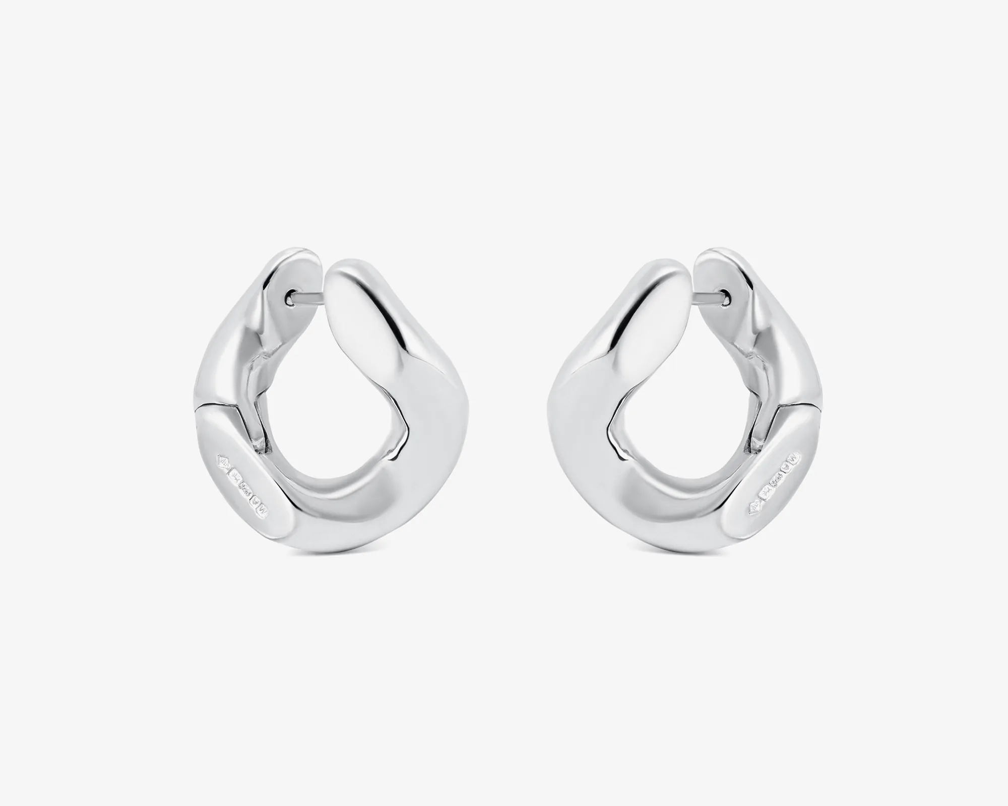 TriBeCa Curb Chain 4 Link Earrings - URBAETIS Fine Jewelry